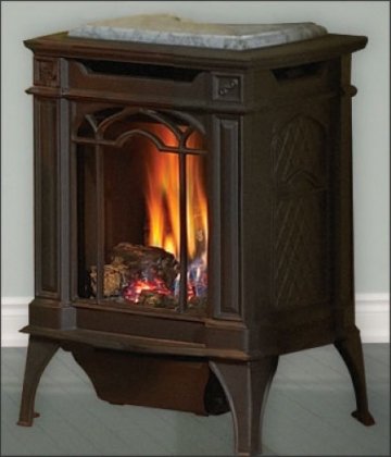 Napoleon-GVFS20N-Fireplace-Arlington-Natural-Gas-Stove-Vent-Free-18000-BTU-Painted-Black-Stove-Top-NOT-INCLUDED