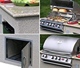 Cal-Flame-e6016-Outdoor-Kitchen-4-Burner-Barbecue-Grill-Island-With-Refrigerator