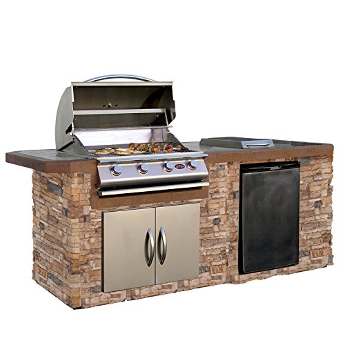 Cal-Flame-LBK-710-A-Stucco-Grill-Island-With-Tile-Top-And-4-Burner-Stainless-Steel-Gas-Grill
