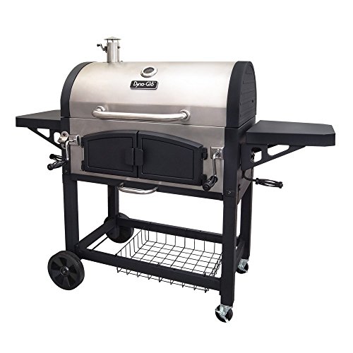 Dyna-Glo-DGN576SNC-D-Dual-Chamber-Stainless-Steel-Charcoal-BBQ-Grill