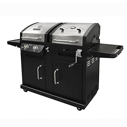 Dyna-Glo-DGB730SNB-D-2-Burner-Stainless-Steel-Gas-and-Charcoal-BBQ-Grill