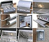 Cal-Flame-e6004-Outdoor-Kitchen-4-Burner-Barbecue-Grill-Island-with-Refrigerator